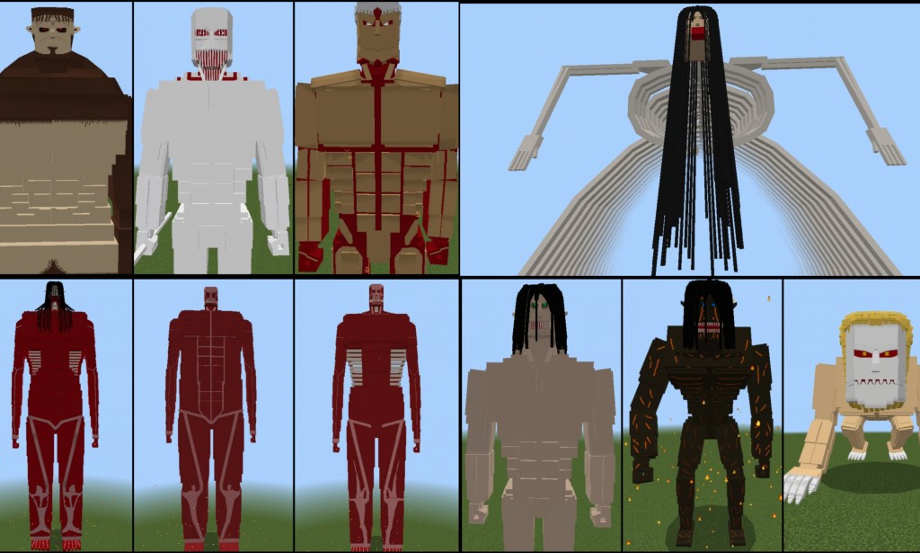 مود هجوم العمالقة 3D | ماين كرافت الجوال