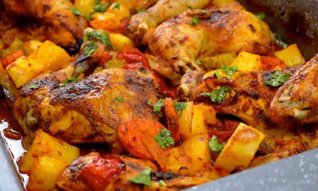 طريقة عمل صينية الدجاج بالخضروات