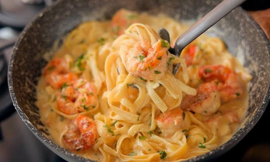 طريقة عمل مكرونة بالجمبري